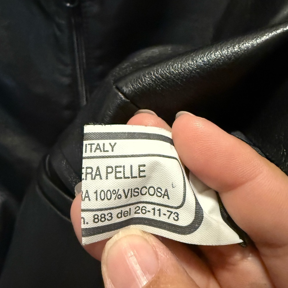 Vera Pelle Classic Black Buttery Soft Leather Jacket for Women Size 42 - Picture 7 of 9